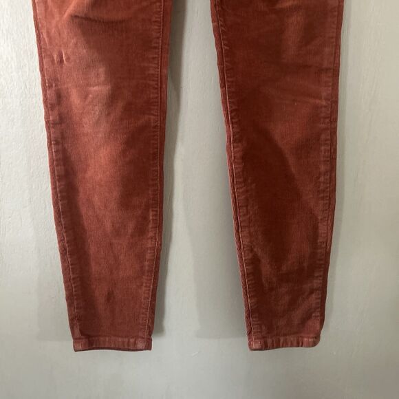 Bebe Corduroy Skinny Womens Jean Pants Salmon Pink Preowned Size 27 Made In USA - Picture 6 of 11